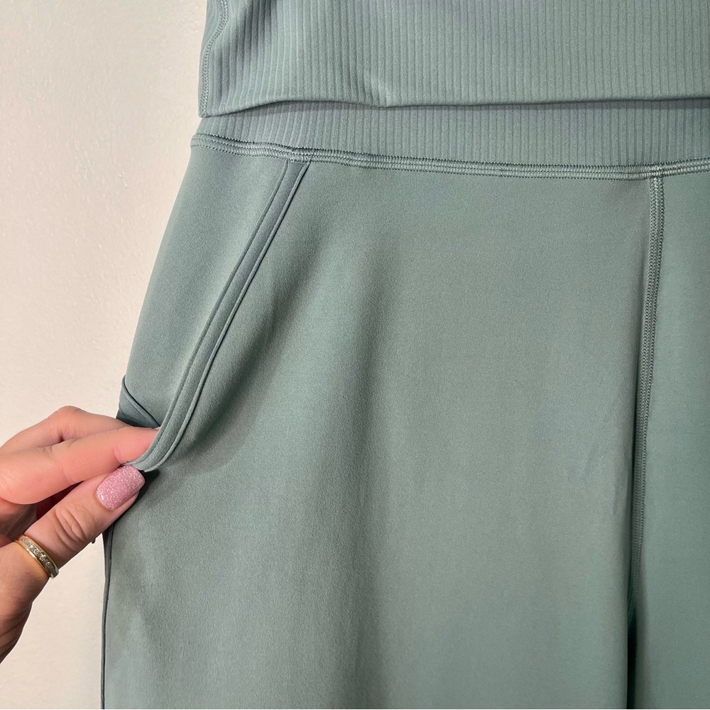 Lululemon Align Super High Rise Rib Waist Crop Pant Tidewater Teal 8 Nwt - Picture 5 of 12